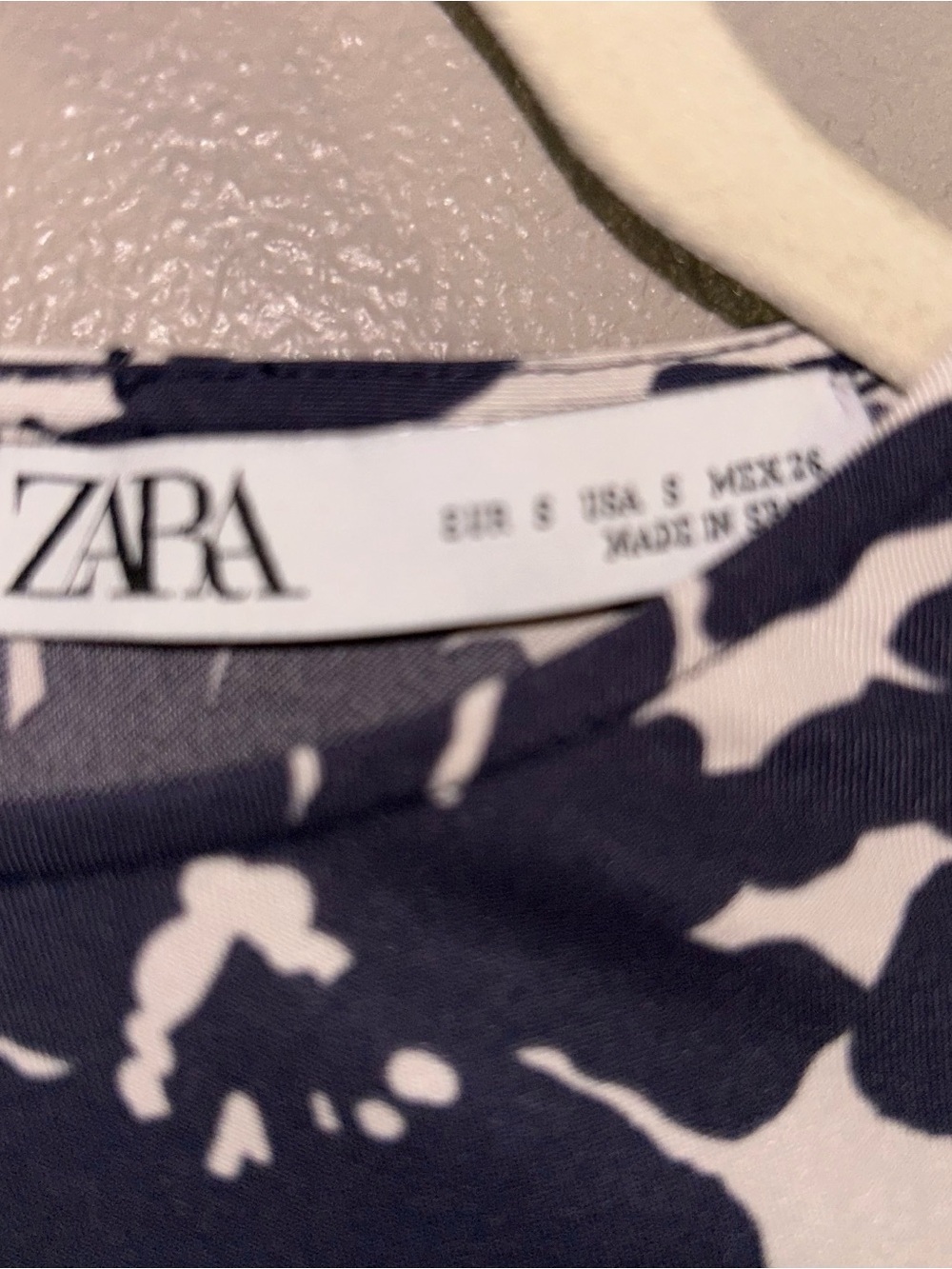 Zara navy & White Floral-Print Maxi midi Dress - Picture 3 of 3